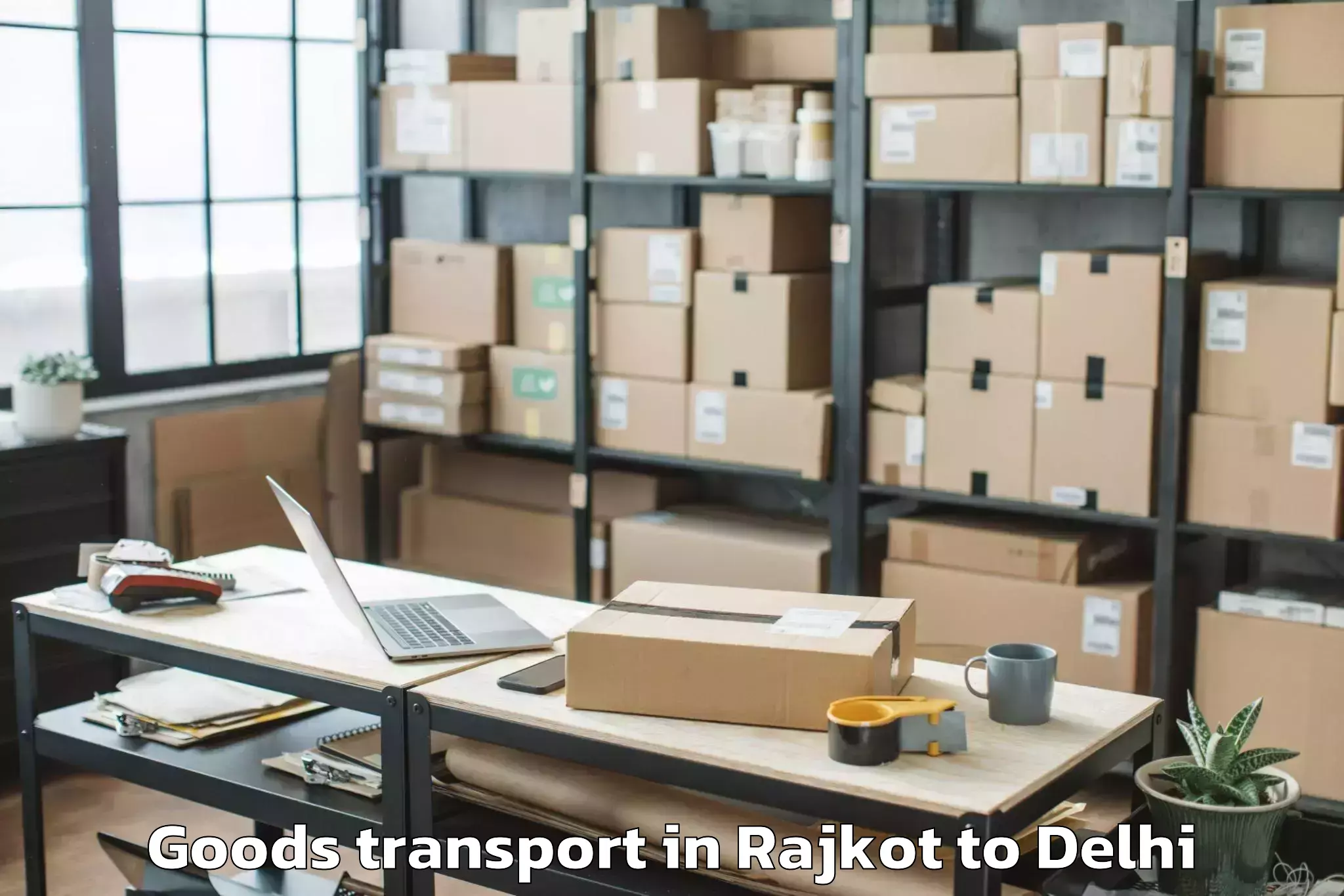 Reliable Rajkot to Sansad Marg Goods Transport